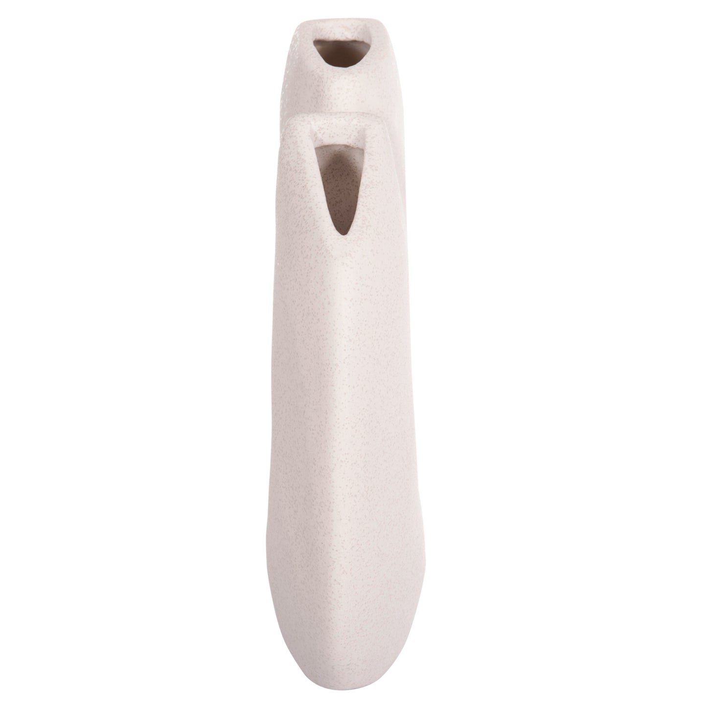 CERAMIC TABLE DECOR ARKEN HM4618.01 OFF WHITE WITH CRYSTALLIZATION 28x10x37Hcm.