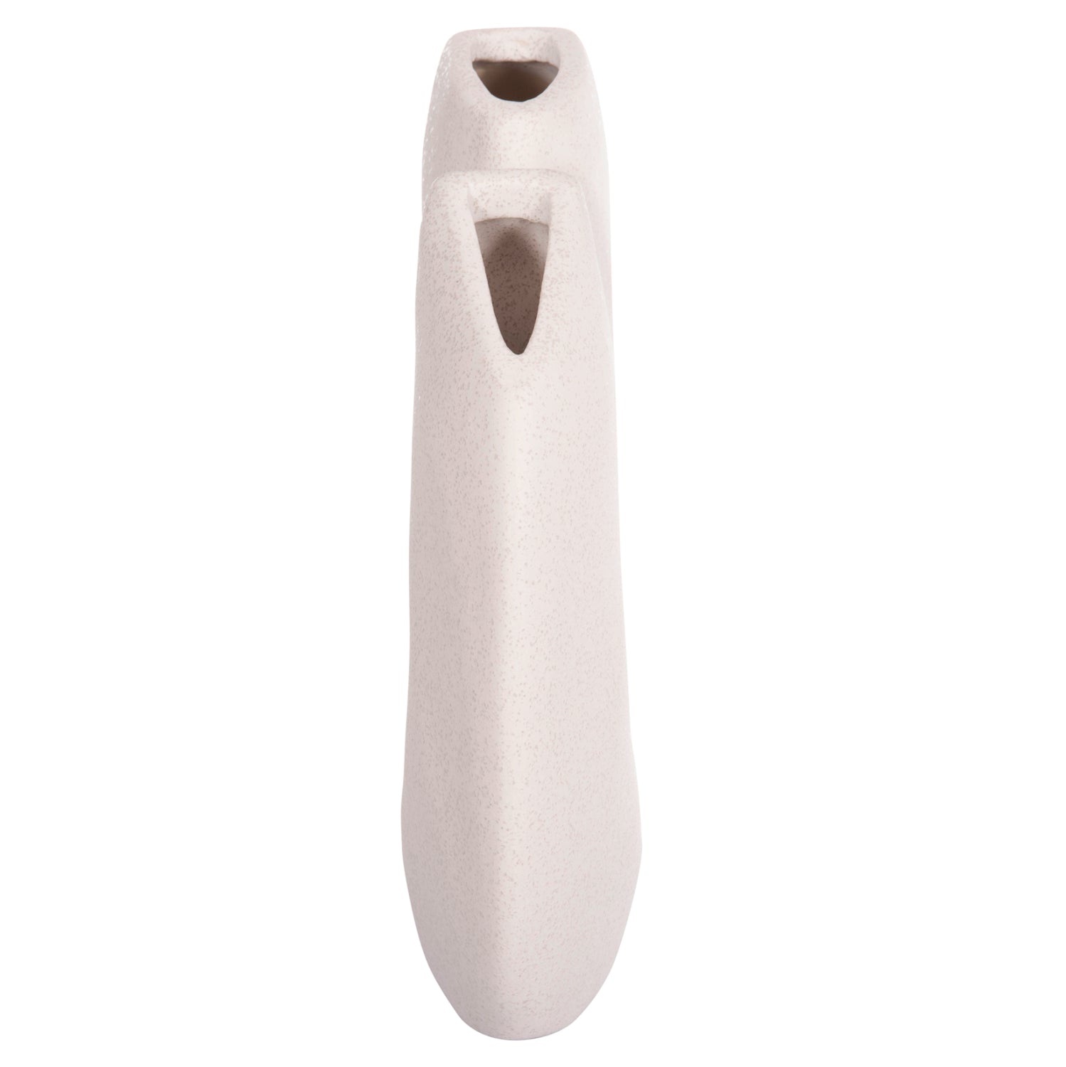 CERAMIC TABLE DECOR ARKEN HM4618.01 OFF WHITE WITH CRYSTALLIZATION 28x10x37Hcm.