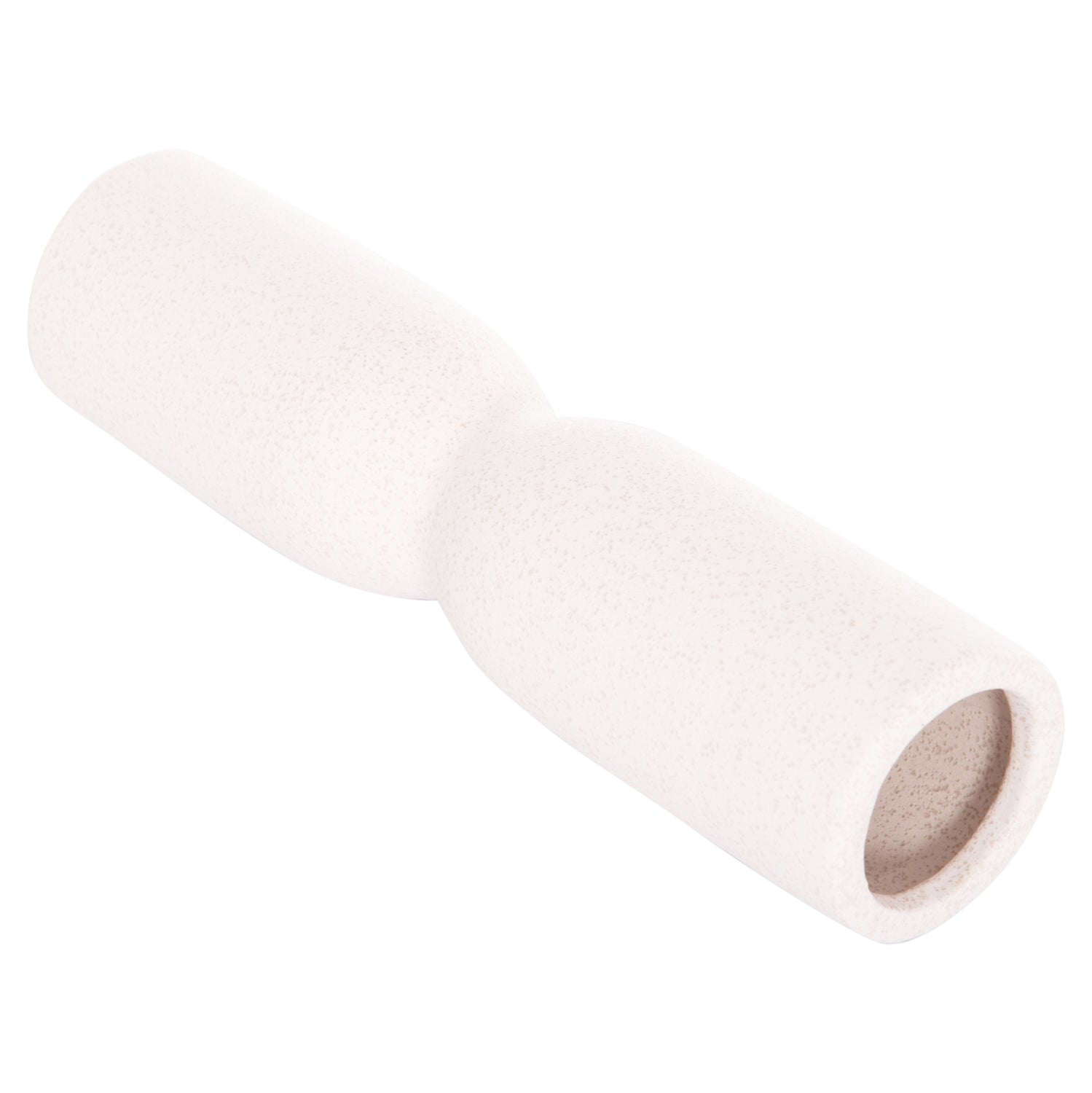 CERAMIC TABLE DECOR SCEPTER HM4615.01 OFF WHITE WITH CRYSTALLIZATION Φ7.5x30.5Hcm.