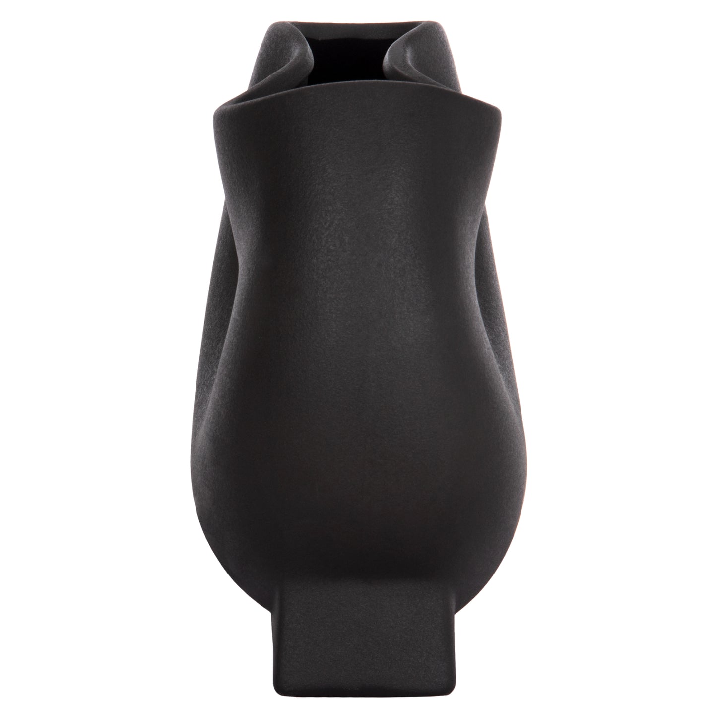 CERAMIC TABLE DECOR GLAZE HM4610.02 MATTE BLACK 26x14x25Hcm
