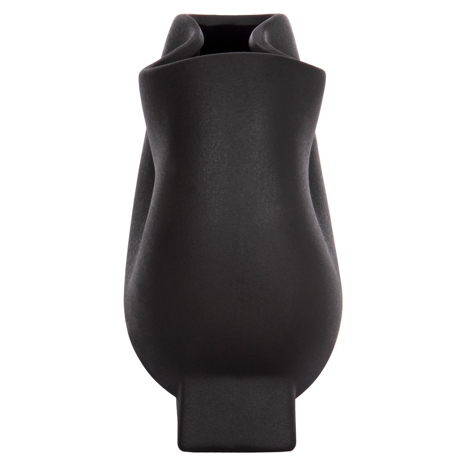 CERAMIC TABLE DECOR GLAZE HM4610.02 MATTE BLACK 26x14x25Hcm