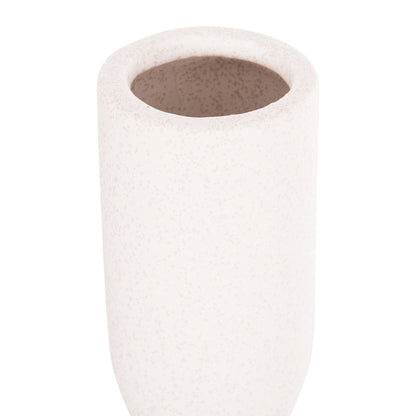 CERAMIC TABLE DECOR SCEPTER HM4615.01 OFF WHITE WITH CRYSTALLIZATION Φ7.5x30.5Hcm.