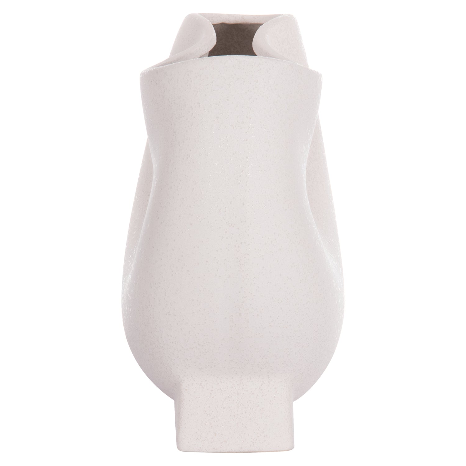 CERAMIC TABLE DECOR GLAZE HM4610.01 OFF WHITE WITH CRYSTALLISATION 26x14x25Hcm