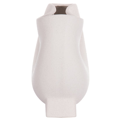 CERAMIC TABLE DECOR GLAZE HM4610.01 OFF WHITE WITH CRYSTALLISATION 26x14x25Hcm