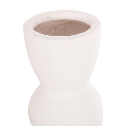 CERAMIC TABLE DECOR SCEPTER HM4614.01 OFF WHITE WITH CRYSTALLIZATION Φ8.5x35Hcm.