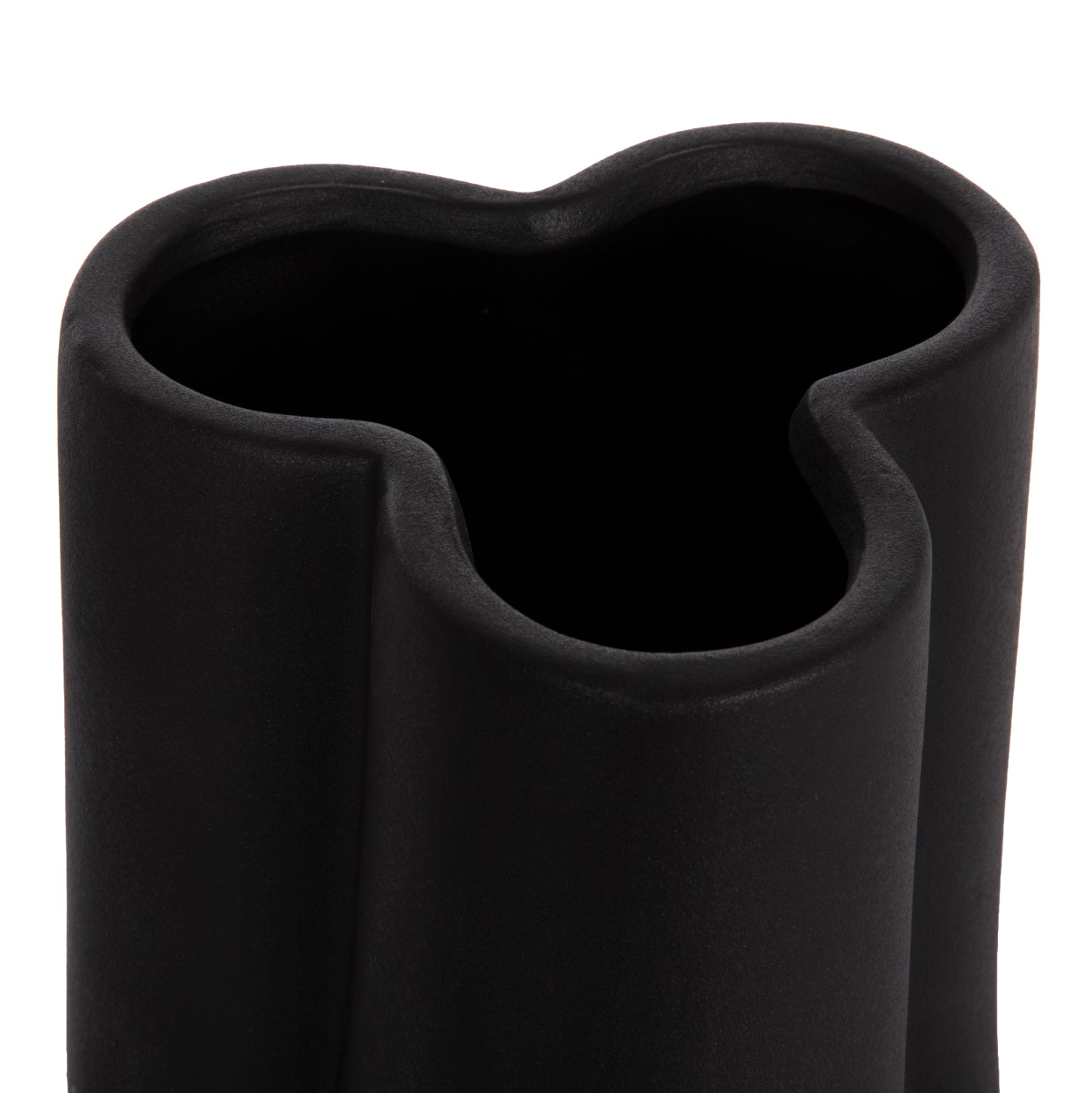 CERAMIC TABLE DECOR GLAZE HM4613.02 MATTE BLACK Φ16x22Hcm.