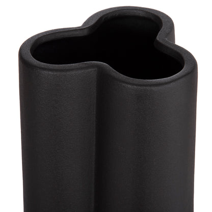 CERAMIC TABLE DECOR GLAZE HM4612.02 MATTE BLACK Φ14x29Hcm.