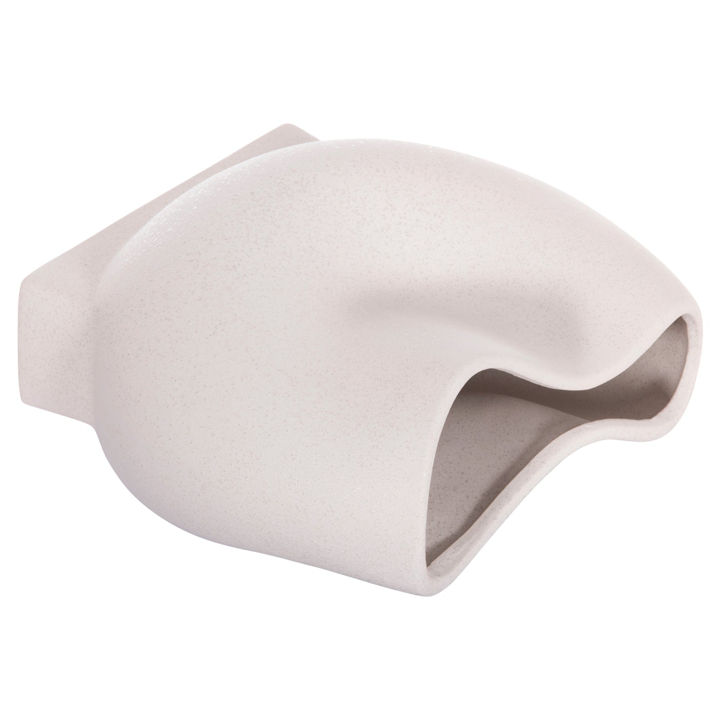 CERAMIC TABLE DECOR GLAZE HM4610.01 OFF WHITE WITH CRYSTALLISATION 26x14x25Hcm