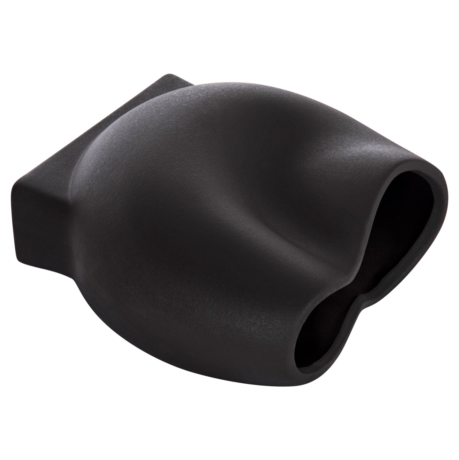 CERAMIC TABLE DECOR GLAZE HM4610.02 MATTE BLACK 26x14x25Hcm