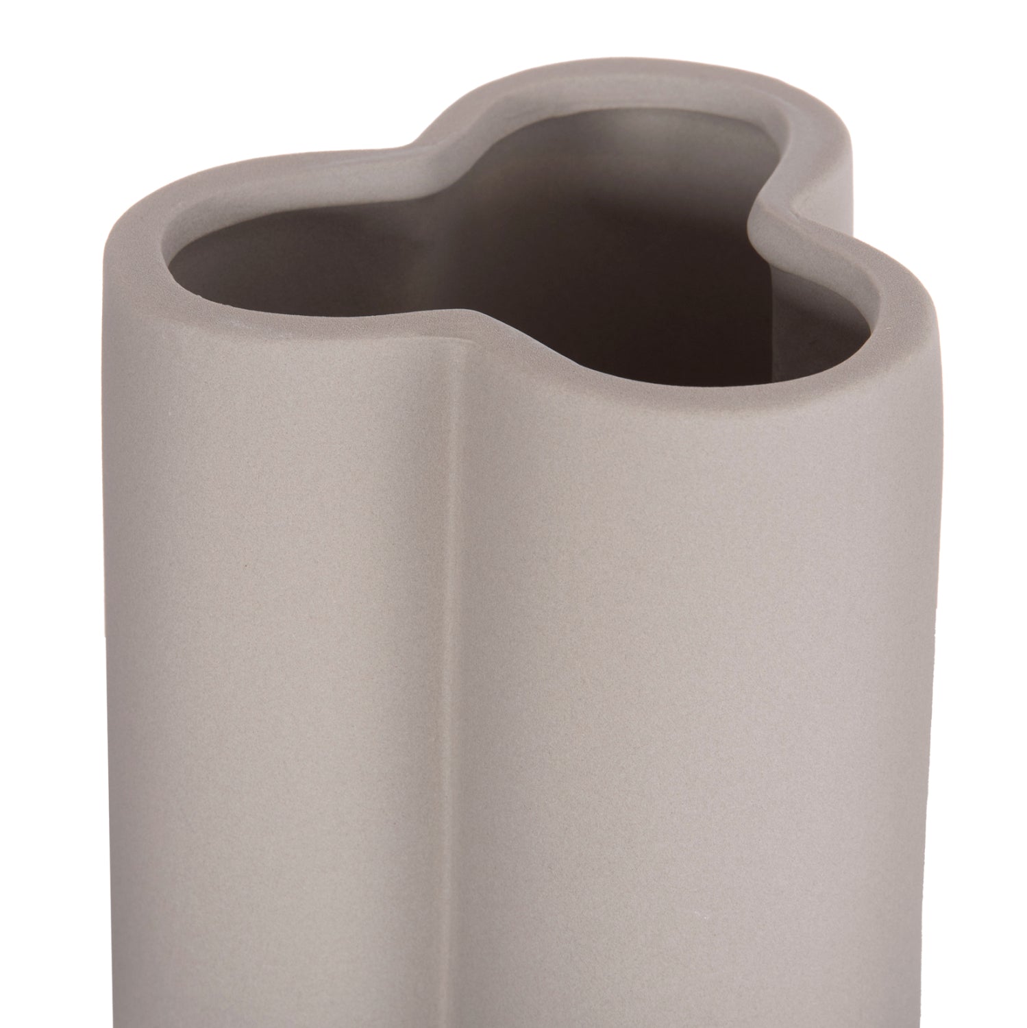 CERAMIC TABLE DECOR GLAZE HM4612.03 MATTE GREY Φ14x29Hcm.