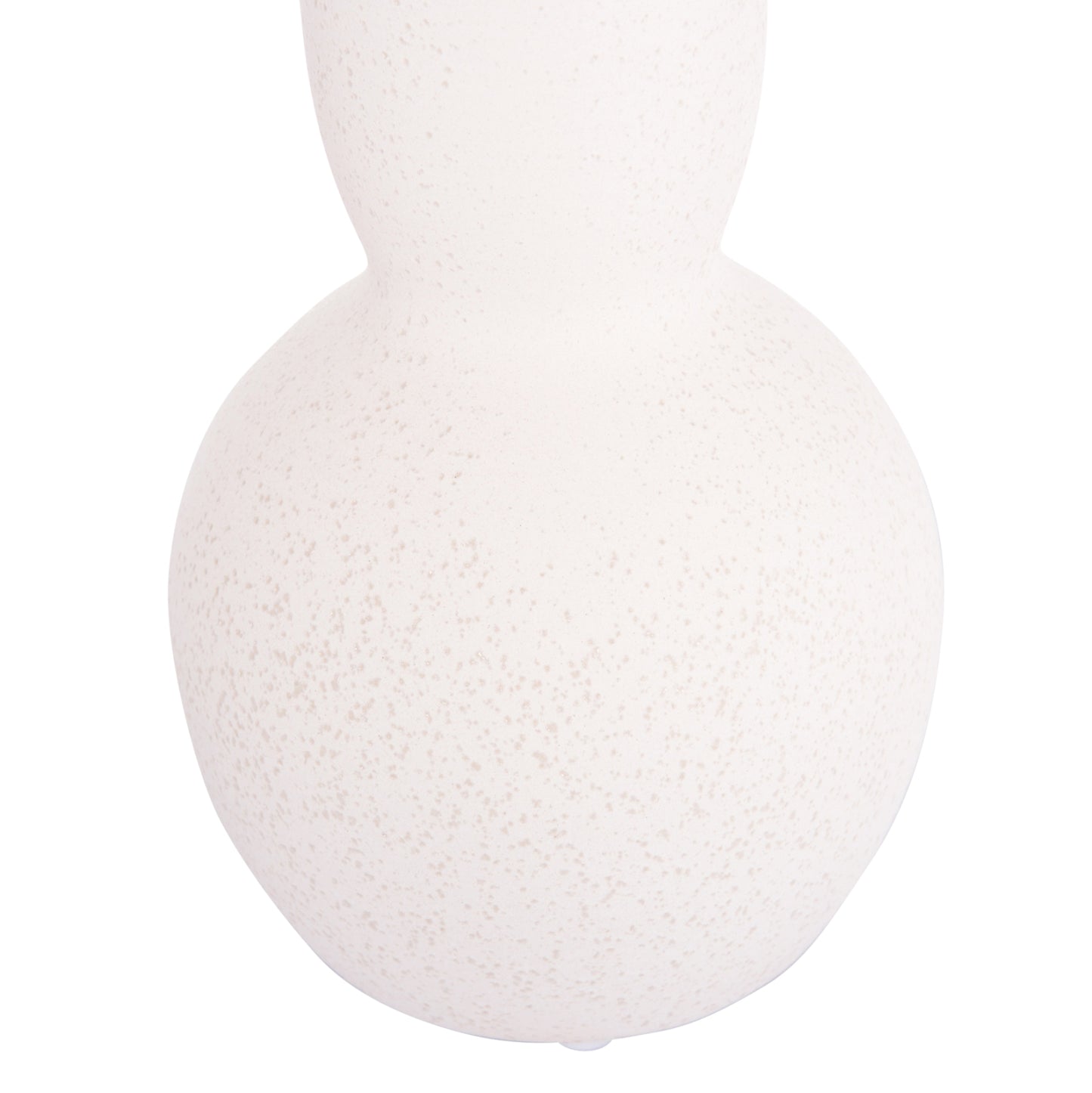 CERAMIC TABLE DECOR GALAD HM4616.01 OFF WHITE WITH CRYSTALLIZATION Φ11x26Hcm.