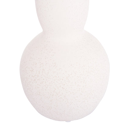 CERAMIC TABLE DECOR GALAD HM4616.01 OFF WHITE WITH CRYSTALLIZATION Φ11x26Hcm.