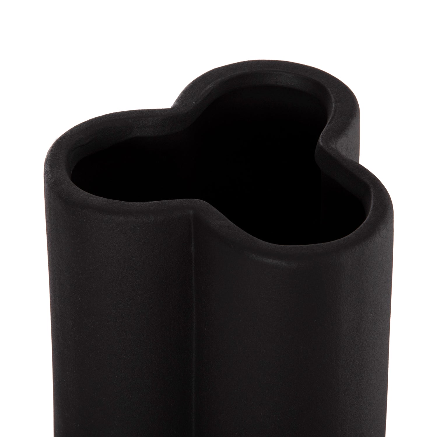 CERAMIC TABLE DECOR GLAZE HM4611.02 MATTE BLACK Φ14x34Hcm.