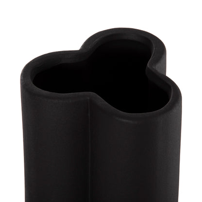 CERAMIC TABLE DECOR GLAZE HM4611.02 MATTE BLACK Φ14x34Hcm.