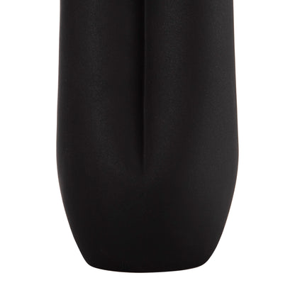 CERAMIC TABLE DECOR GLAZE HM4611.02 MATTE BLACK Φ14x34Hcm.