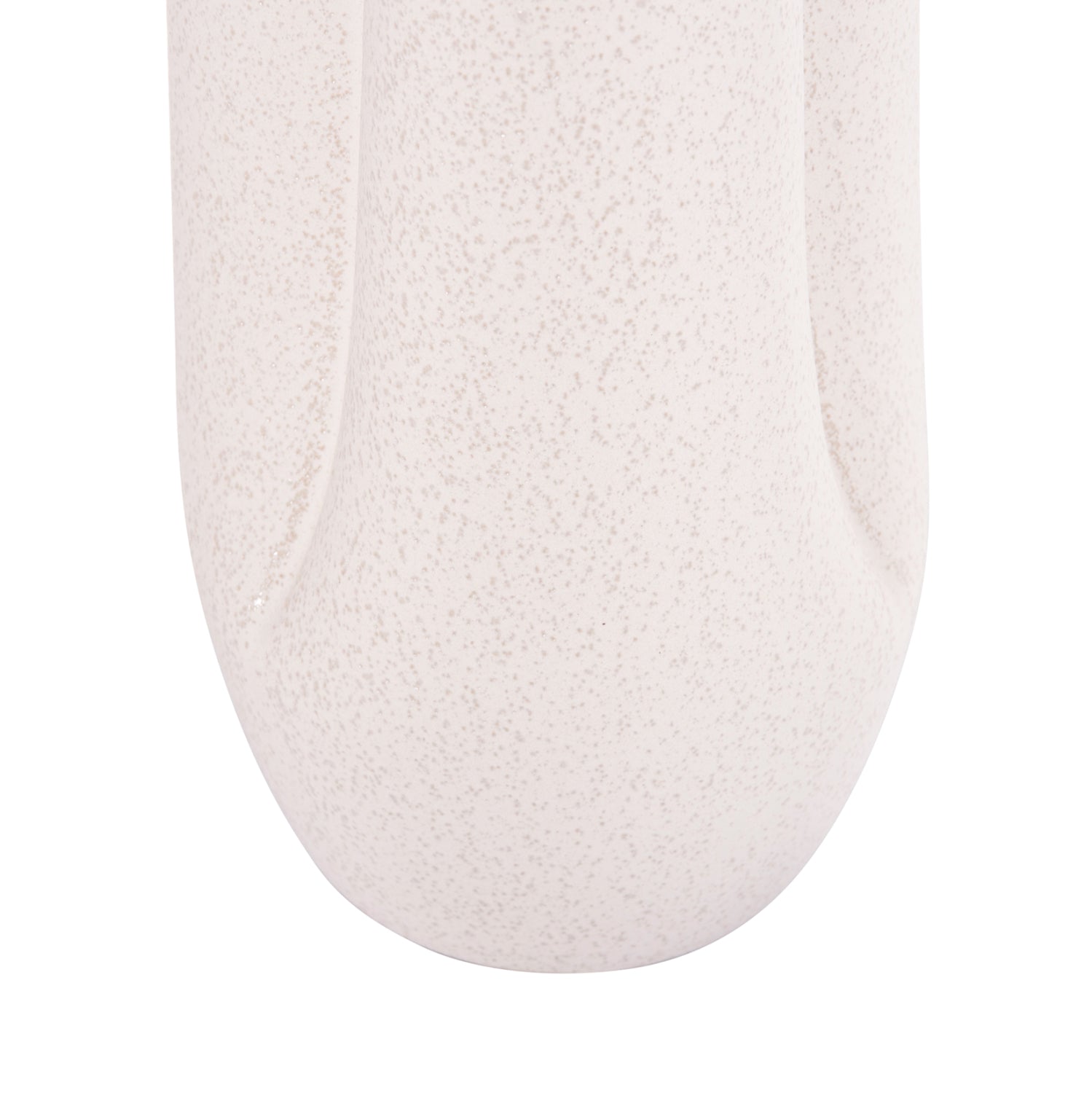 CERAMIC TABLE DECOR GLAZE HM4611.01 OFF WHITE WITH CRYSTALLIZATION Φ14x34Hcm.