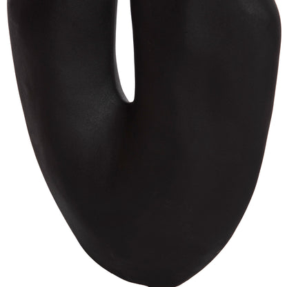 CERAMIC TABLE DECOR ARKEN HM4618.02 BLACK MATTE 29x8x37Hcm.