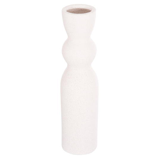 CERAMIC TABLE DECOR SCEPTER HM4614.01 OFF WHITE WITH CRYSTALLIZATION Φ8.5x35Hcm.