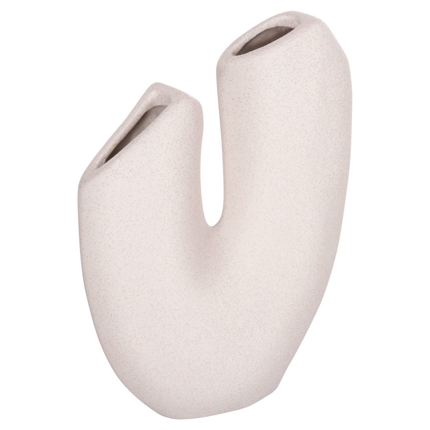CERAMIC TABLE DECOR ARKEN HM4618.01 OFF WHITE WITH CRYSTALLIZATION 28x10x37Hcm.