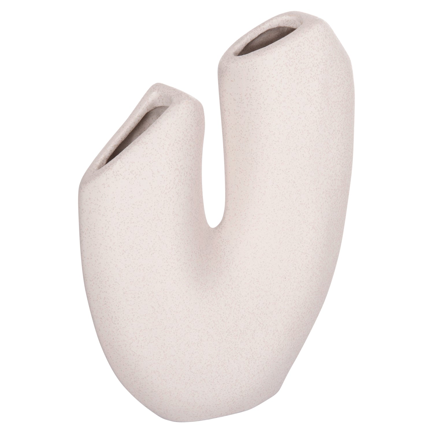 CERAMIC TABLE DECOR ARKEN HM4618.01 OFF WHITE WITH CRYSTALLIZATION 28x10x37Hcm.