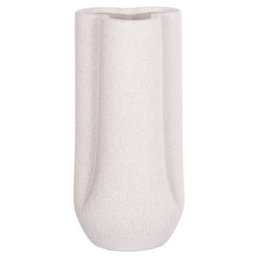 CERAMIC TABLE DECOR GLAZE HM4612.01 OFF WHITE WITH CRYSTALLIZATION Φ14x29Hcm.