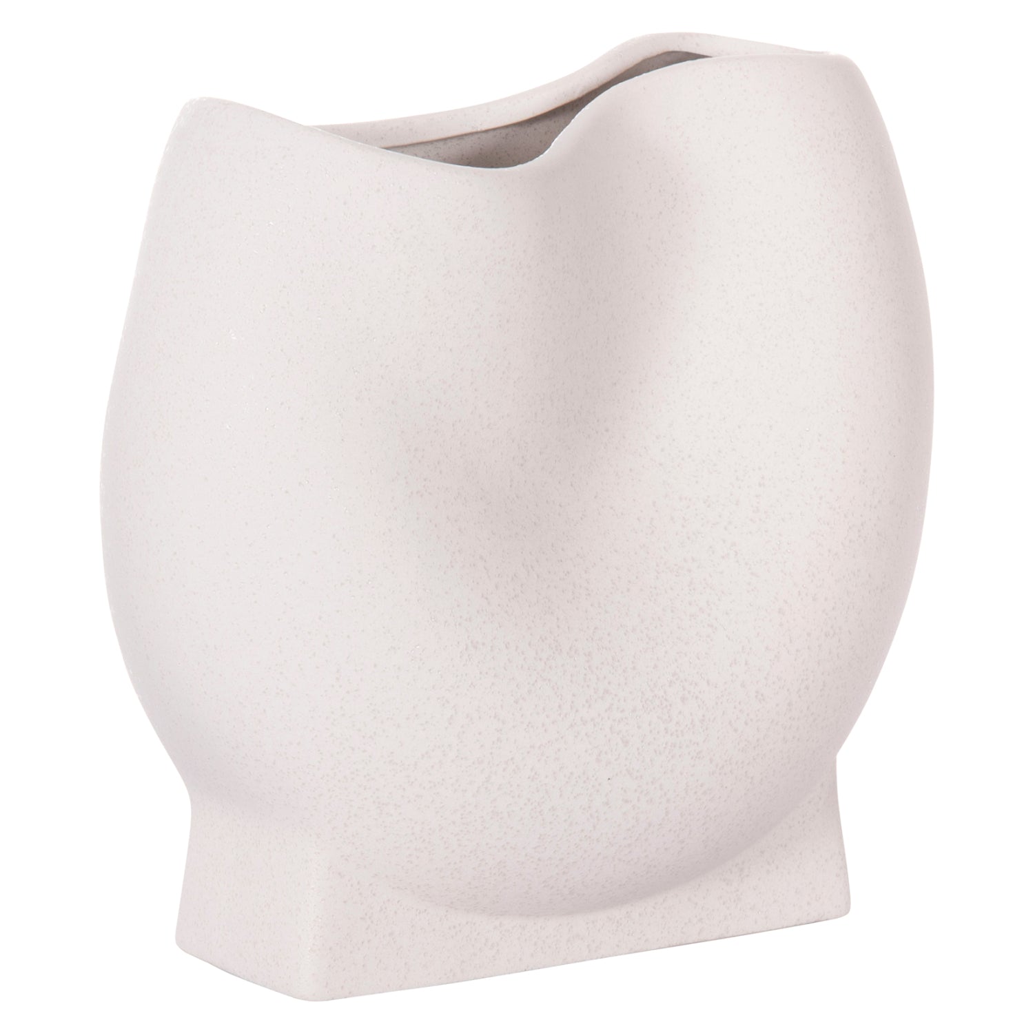 CERAMIC TABLE DECOR GLAZE HM4610.01 OFF WHITE WITH CRYSTALLISATION 26x14x25Hcm