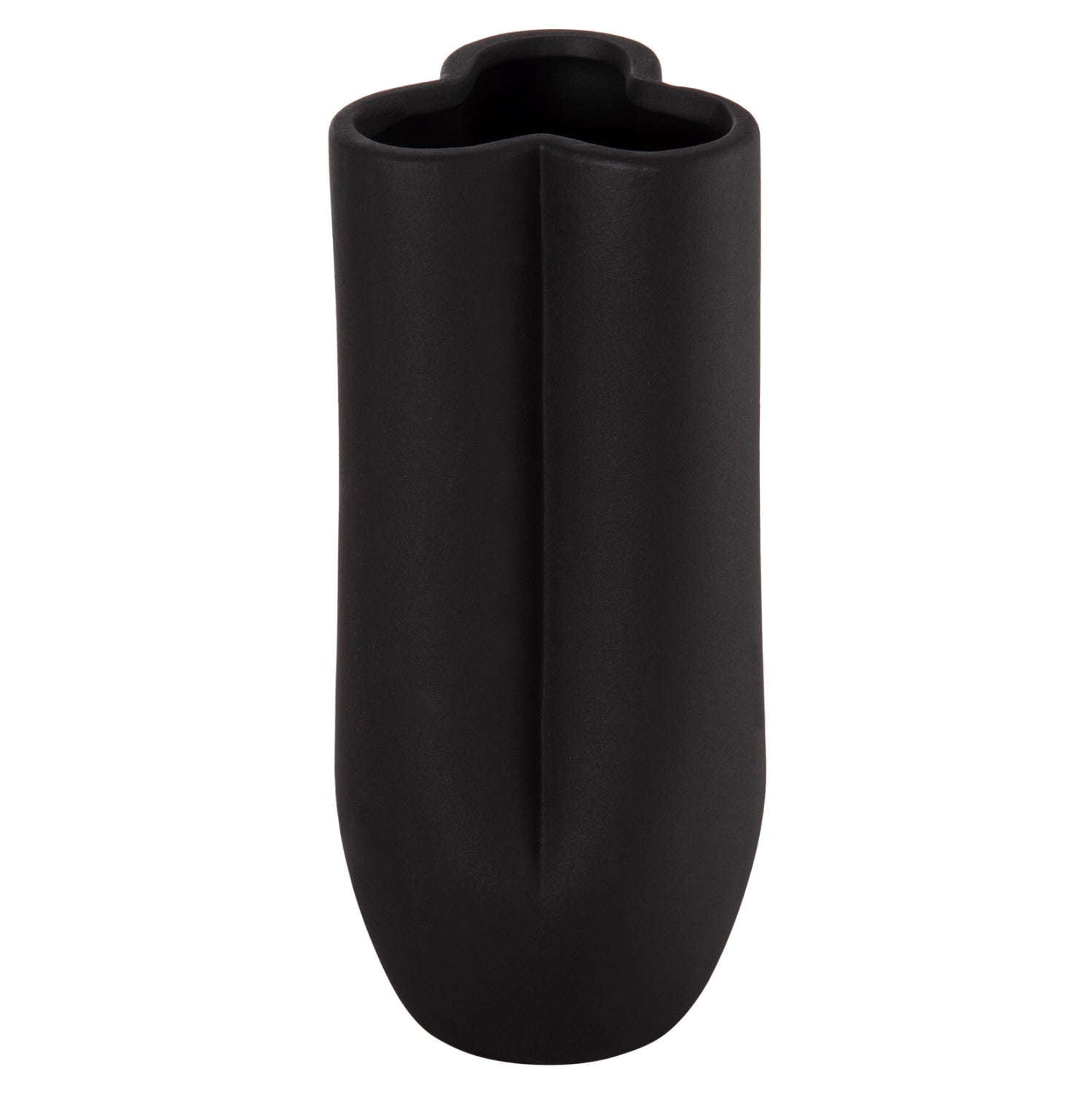 CERAMIC TABLE DECOR GLAZE HM4611.02 MATTE BLACK Φ14x34Hcm.