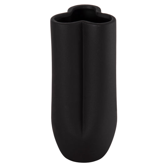 CERAMIC TABLE DECOR GLAZE HM4611.02 MATTE BLACK Φ14x34Hcm.