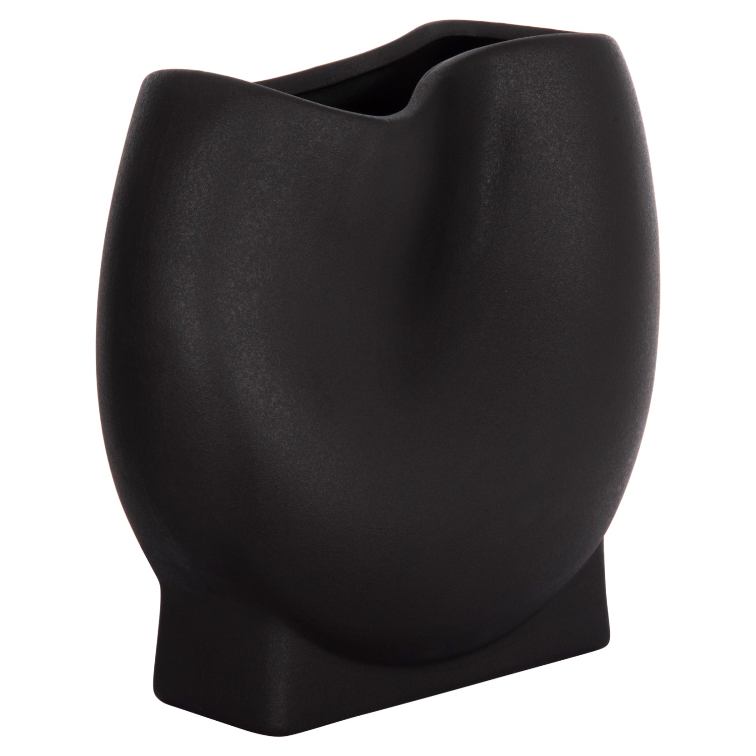 CERAMIC TABLE DECOR GLAZE HM4610.02 MATTE BLACK 26x14x25Hcm