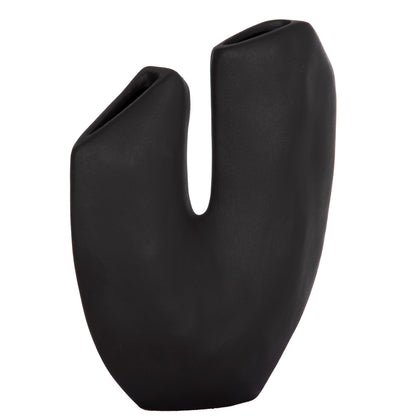 CERAMIC TABLE DECOR ARKEN HM4618.02 BLACK MATTE 29x8x37Hcm.