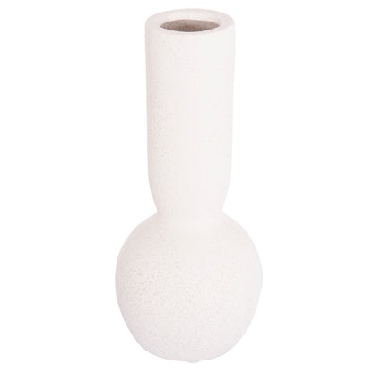 CERAMIC TABLE DECOR GALAD HM4616.01 OFF WHITE WITH CRYSTALLIZATION Φ11x26Hcm.