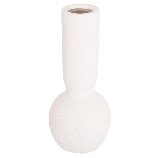 CERAMIC TABLE DECOR GALAD HM4616.01 OFF WHITE WITH CRYSTALLIZATION Φ11x26Hcm.