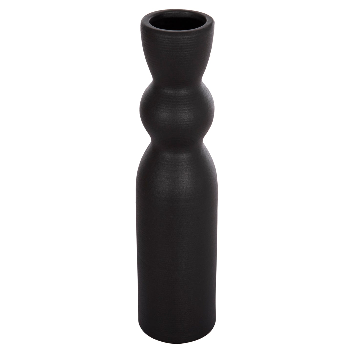 CERAMIC TABLE DECOR SCEPTER HM4614.02 MATTE BLACK Φ8.5x35Hcm.