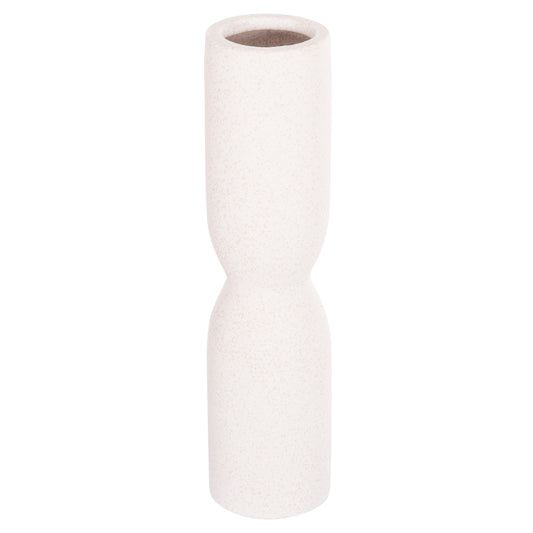 CERAMIC TABLE DECOR SCEPTER HM4615.01 OFF WHITE WITH CRYSTALLIZATION Φ7.5x30.5Hcm.