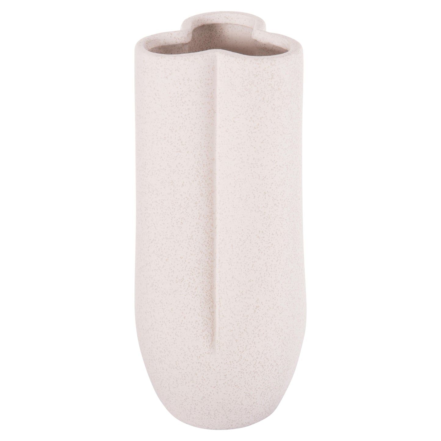 CERAMIC TABLE DECOR GLAZE HM4611.01 OFF WHITE WITH CRYSTALLIZATION Φ14x34Hcm.