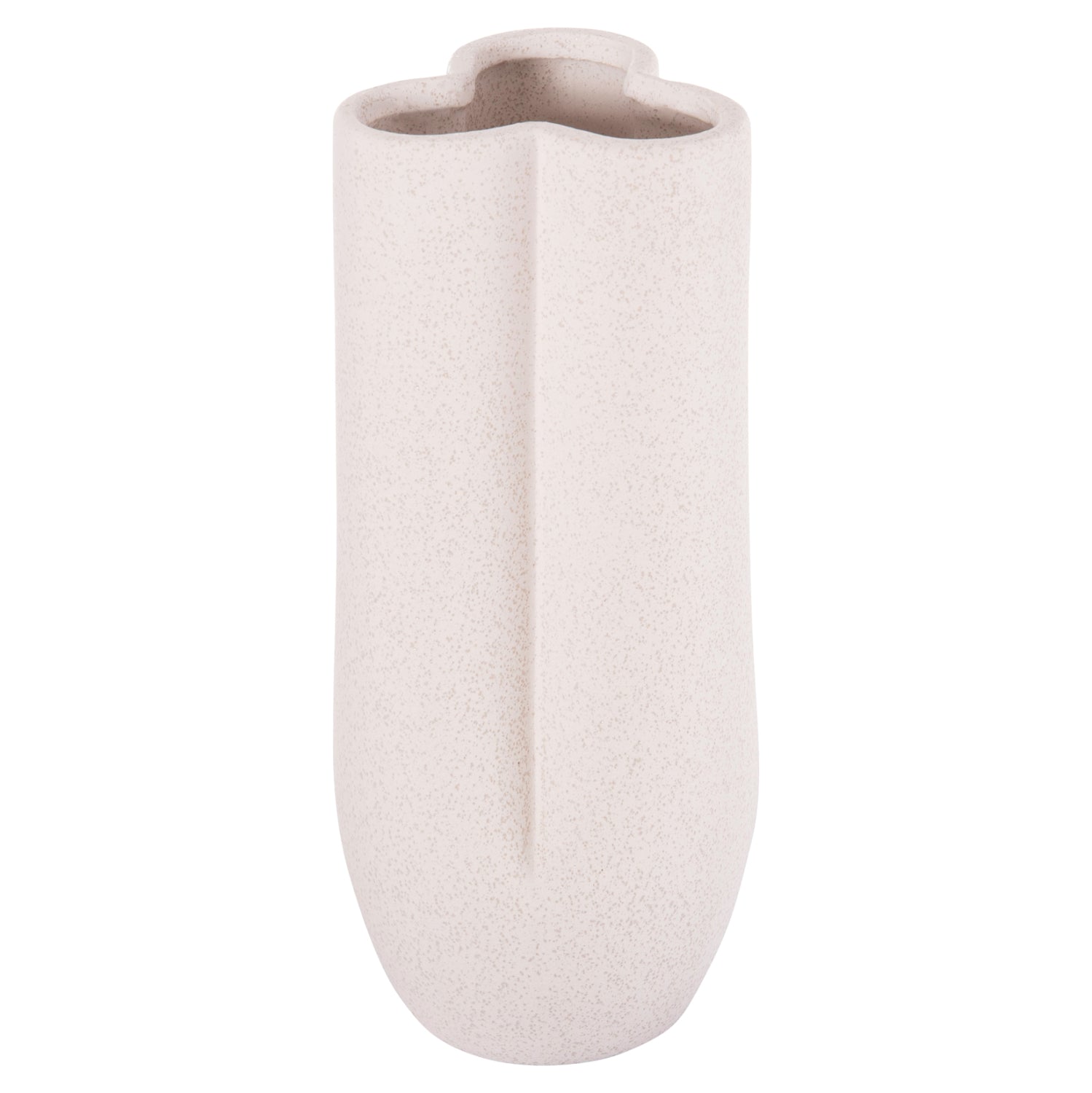 CERAMIC TABLE DECOR GLAZE HM4611.01 OFF WHITE WITH CRYSTALLIZATION Φ14x34Hcm.