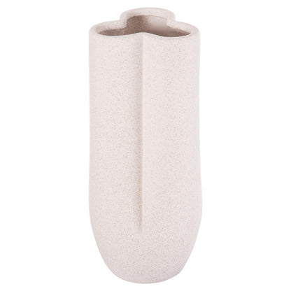 CERAMIC TABLE DECOR GLAZE HM4611.01 OFF WHITE WITH CRYSTALLIZATION Φ14x34Hcm.