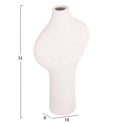 CERAMIC TABLE DECOR SERIES ARKEN HM4621.01 OFF WHITE WITH CRYSTALLISATION 18x8x32Hcm.