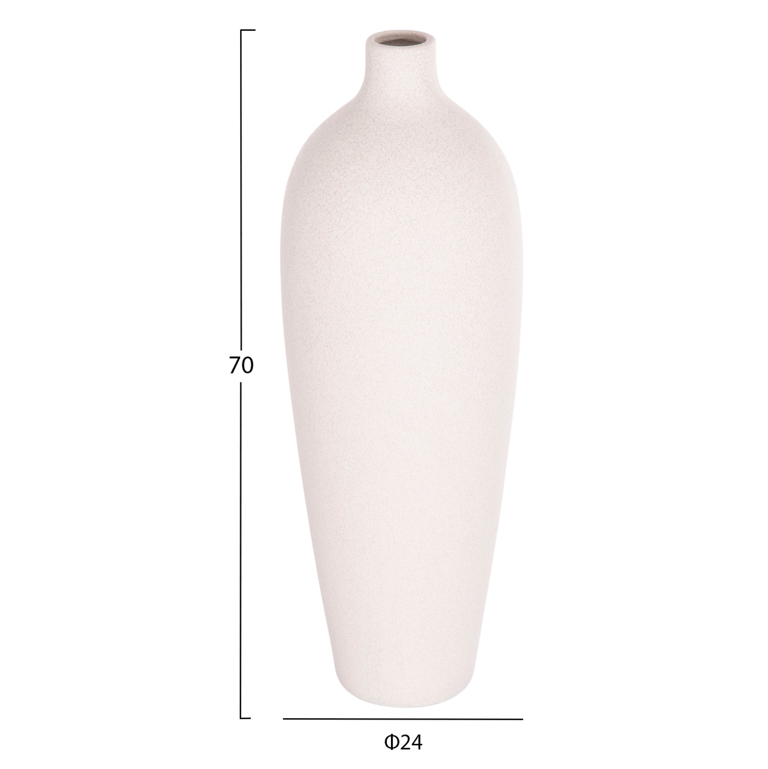 CERAMIC TABLE DECOR GALAD HM4624.01 OFF WHITE WITH CRYSTALLISATION Φ24x70Hcm.