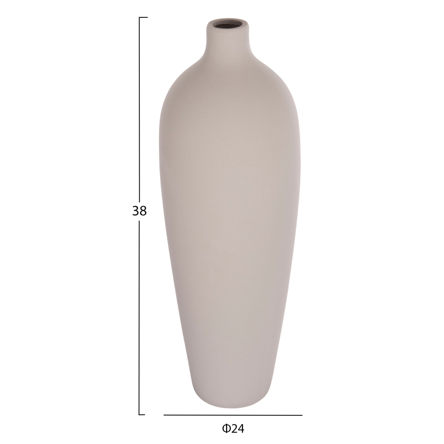 CERAMIC TABLE DECOR GALAD HM4624.03 MATTE GREY Φ24x70Hcm.