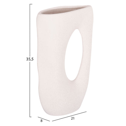 CERAMIC TABLE DECOR SEBOR HM4626.01 OFF WHITE WITH CRYSTALLISATION 21x8x35.5Hcm.