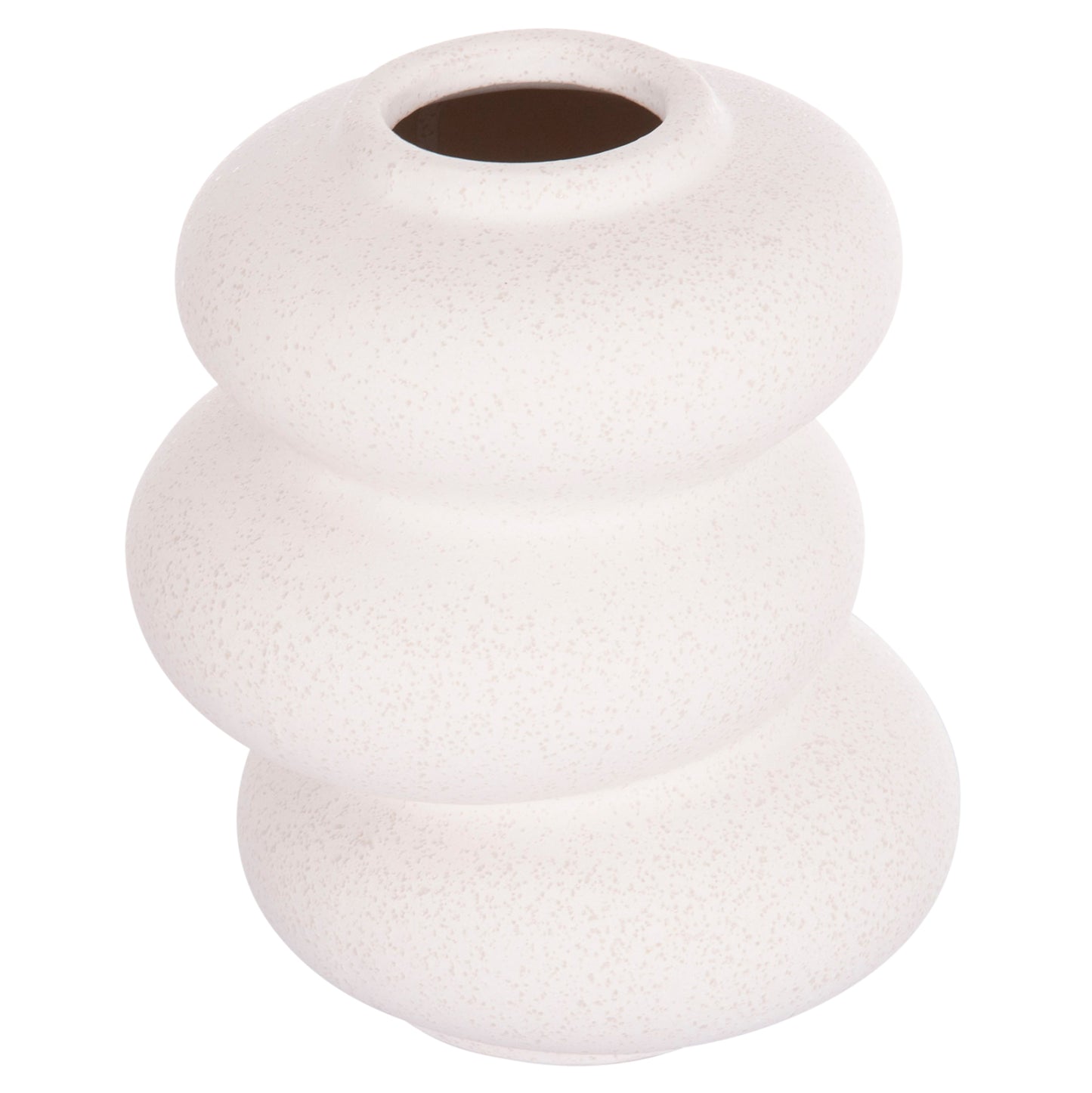 CERAMIC TABLE DECOR ROOK HM4628.01 OFF WHITE WITH CRYSTALLISATION Φ14x19Hcm.