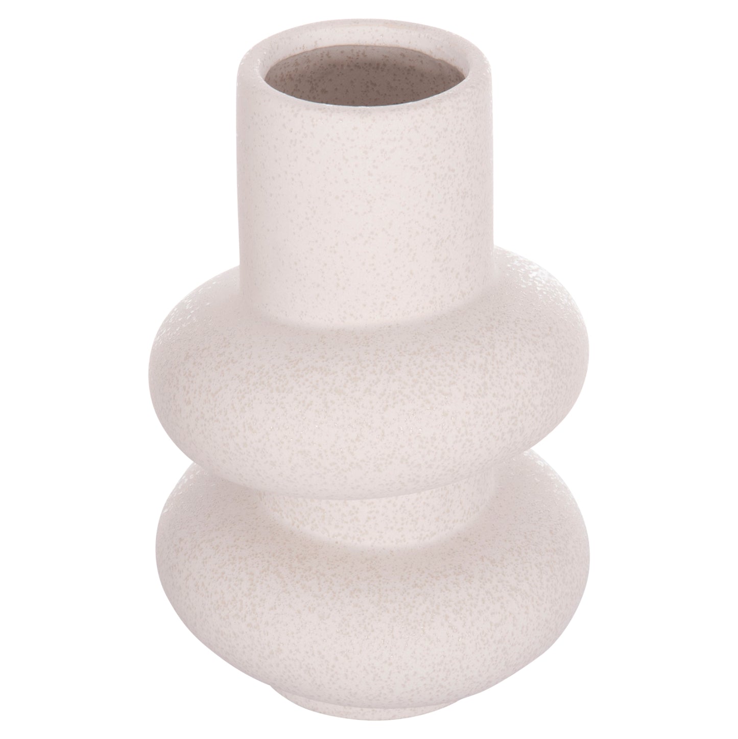 CERAMIC TABLE DECOR ROOK HM4627.01 OFF WHITE WITH CRYSTALLISATION Φ16x25,5Hcm.