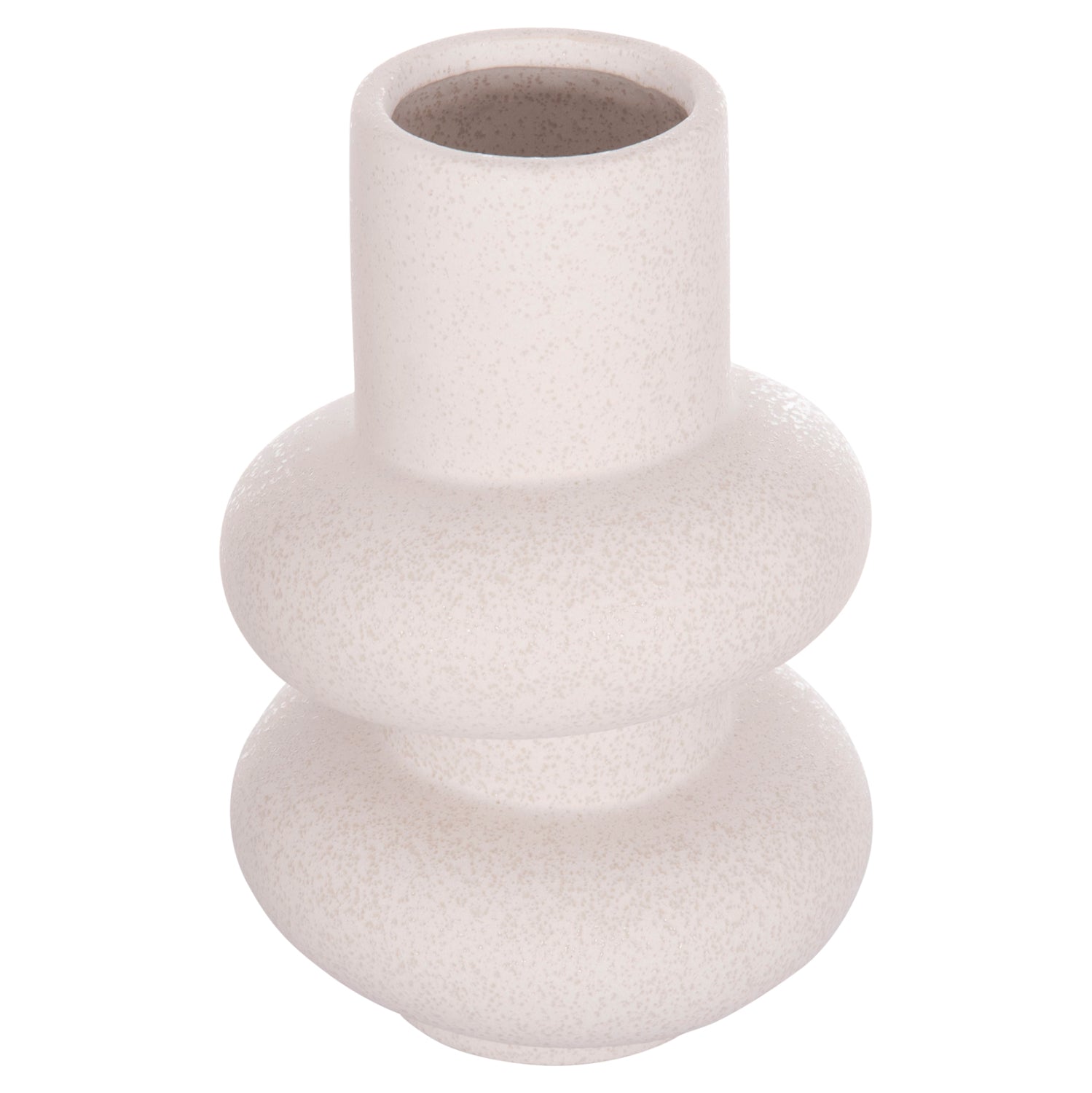 CERAMIC TABLE DECOR ROOK HM4627.01 OFF WHITE WITH CRYSTALLISATION Φ16x25,5Hcm.