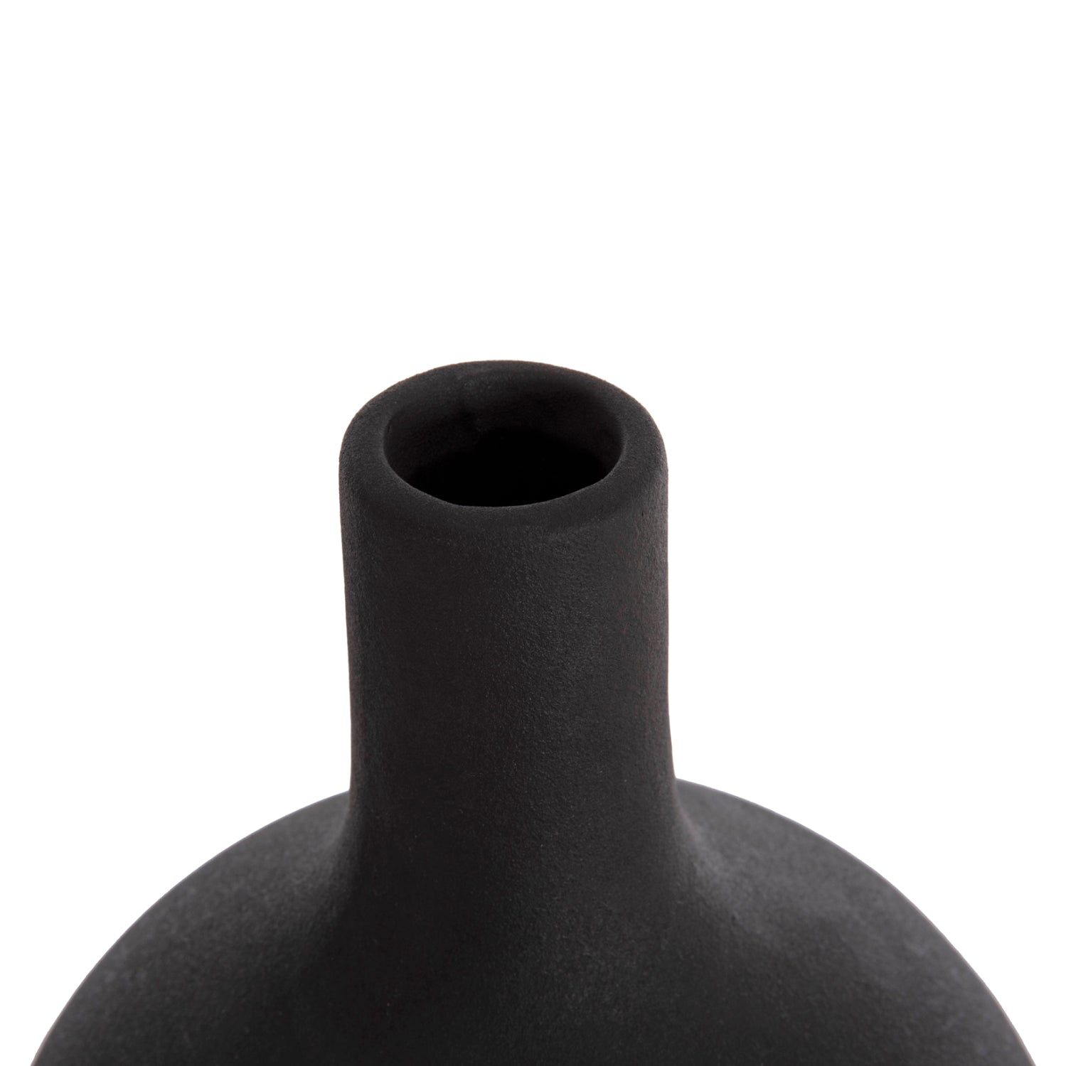 CERAMIC TABLE DECOR GALAD HM4623.02 MATTE BLACK Φ18x57Hcm.