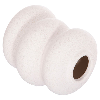 CERAMIC TABLE DECOR ROOK HM4628.01 OFF WHITE WITH CRYSTALLISATION Φ14x19Hcm.