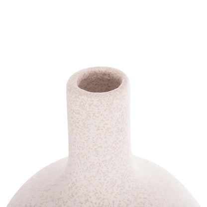 CERAMIC TABLE DECOR GALAD HM4623.01 OFF WHITE WITH CRYSTALLIZATION Φ18x57Hcm.