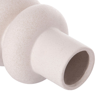 CERAMIC TABLE DECOR ROOK HM4627.01 OFF WHITE WITH CRYSTALLISATION Φ16x25,5Hcm.