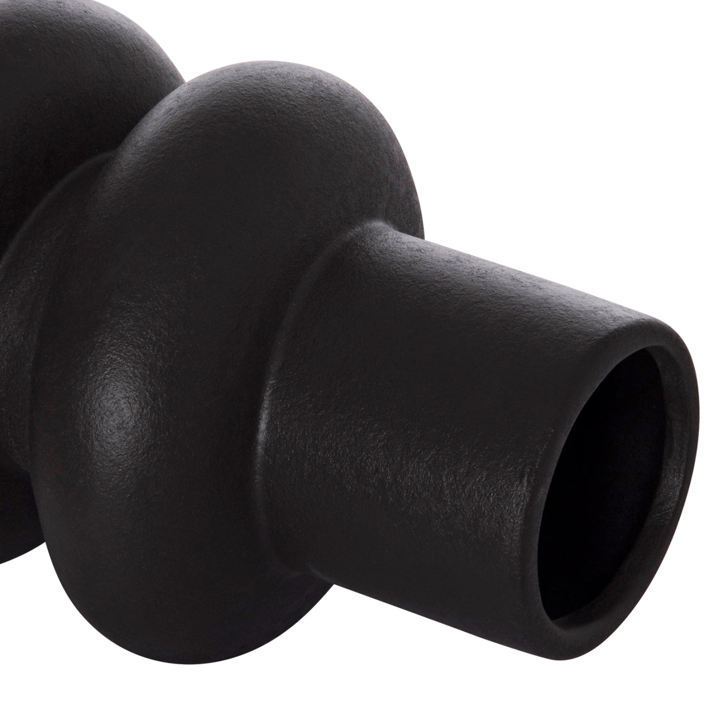 CERAMIC TABLE DECOR ROOK HM4627.02 MATTE BLACK Φ16x25,5Hcm.