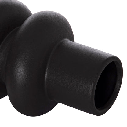 CERAMIC TABLE DECOR ROOK HM4627.02 MATTE BLACK Φ16x25,5Hcm.